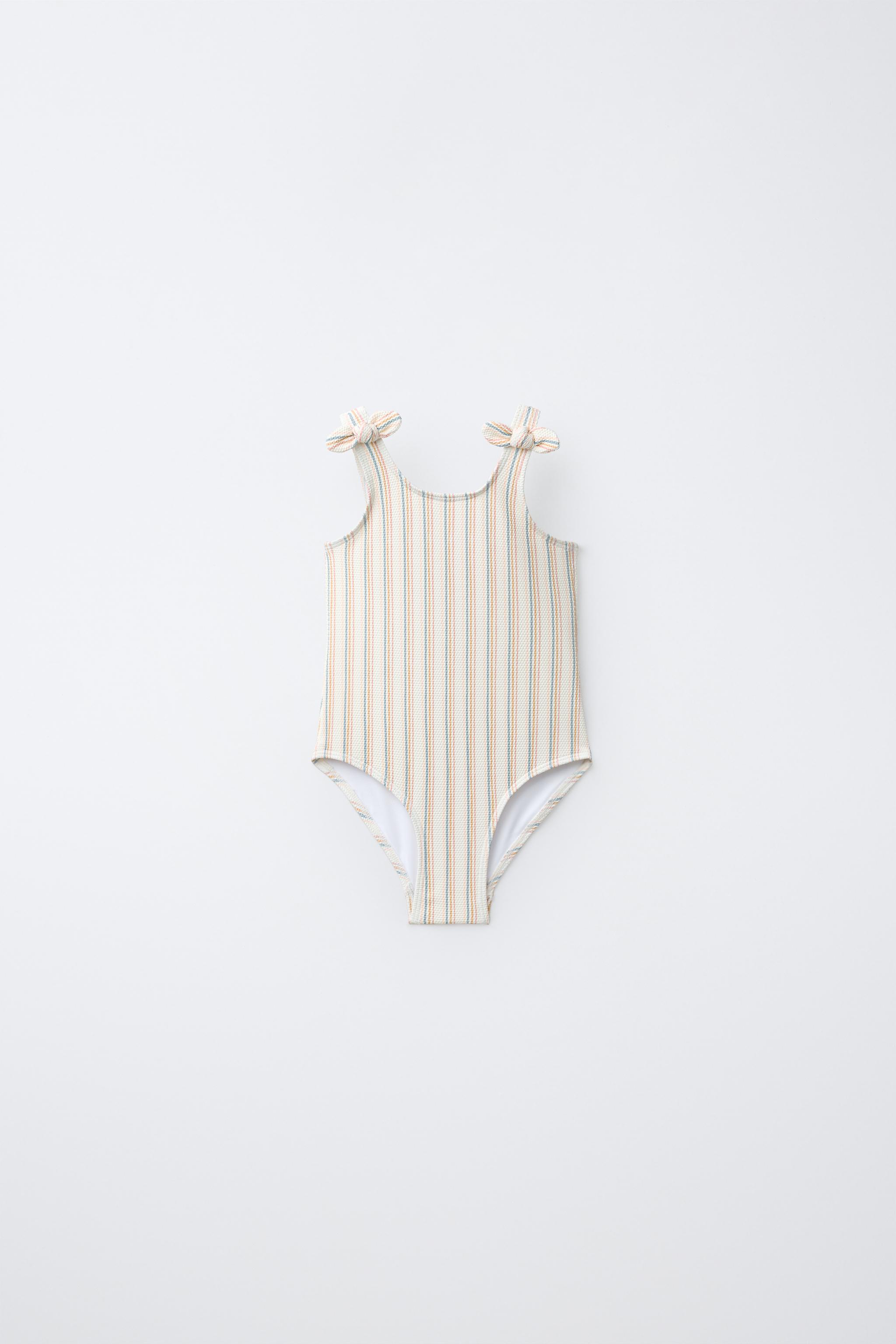 1-6 ANS/ MAILLOT DE BAIN TEXTURÉ À RAYURES